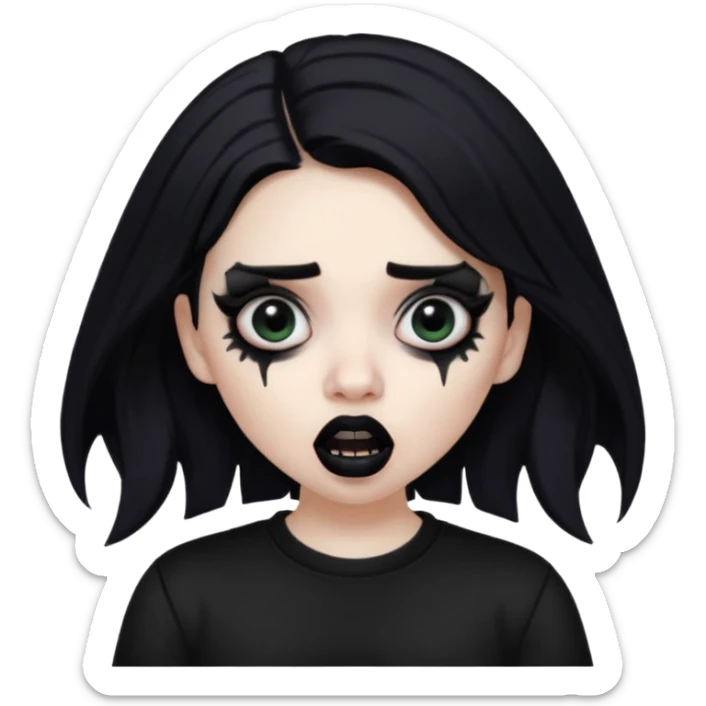 Mexican goth girl can’t sleep and yells about new suicideboy album
 sticker