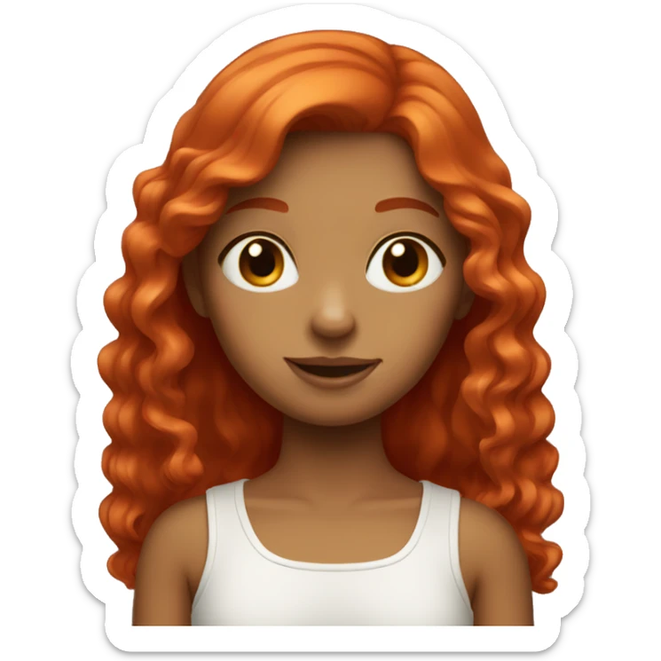 Red head girl sticker