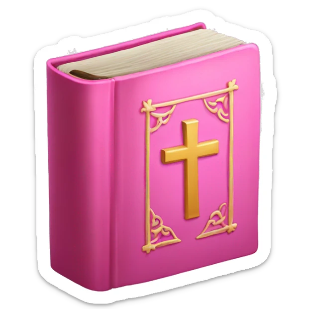 pink bible sticker