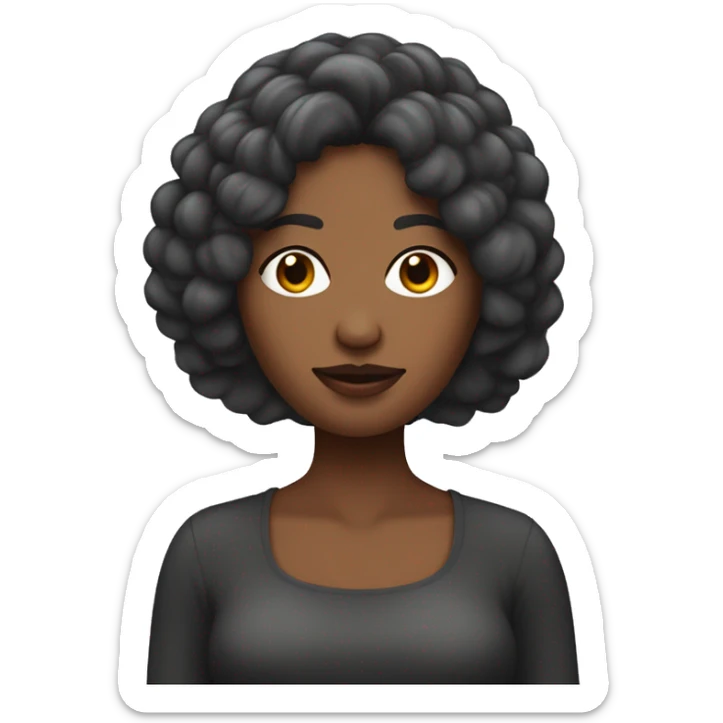 Mujer tes trigueña con cabello oscuro con tijera de peluquera en la mano  sticker