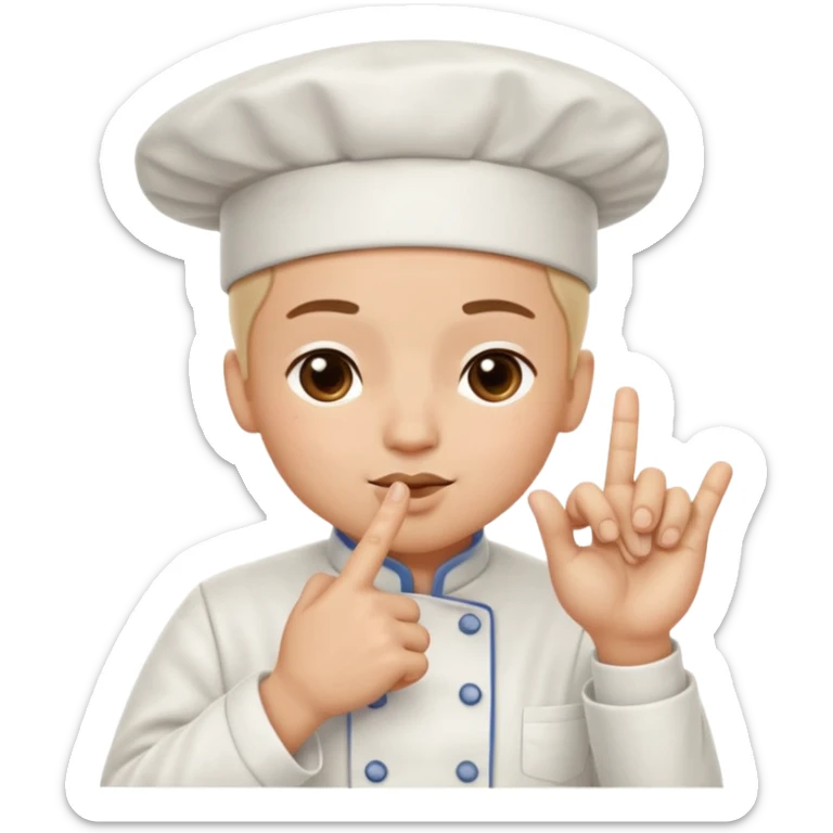 A hand making the chef’s kiss gesture: fingers pinched together, thumb and fingertips touching, as if saying ‘perfection’ or ‘delicious sticker