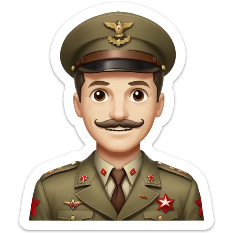 Edward Richtofen from Call of Duty Zombies with Nazi uniform and evil smile sticker