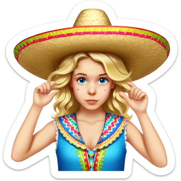 Fiestero with Sombrero sticker