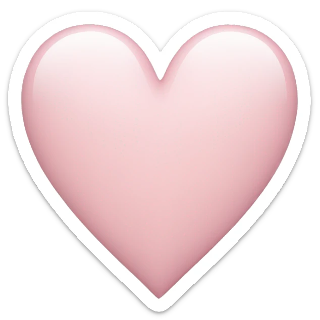 Light pink heart sticker