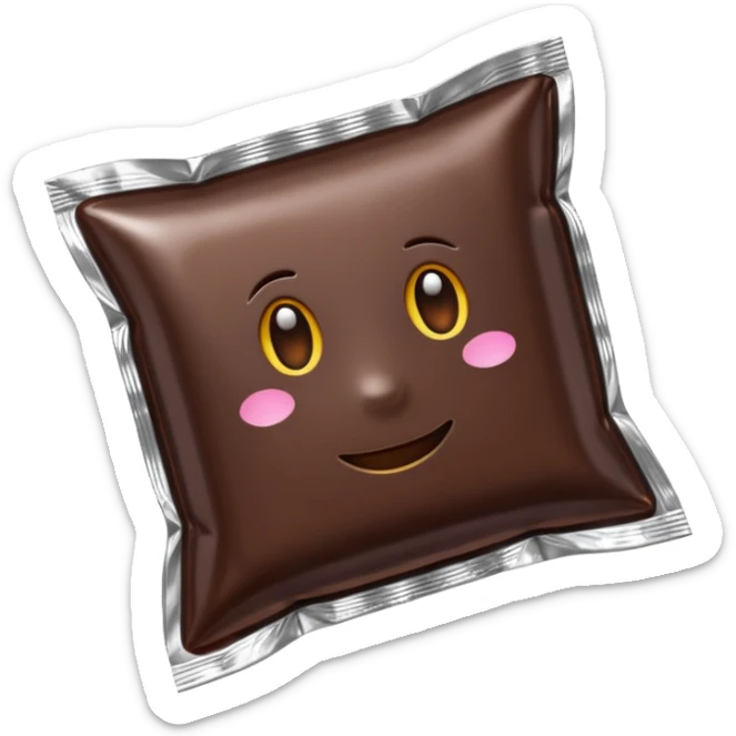 dark chocolate packet sticker