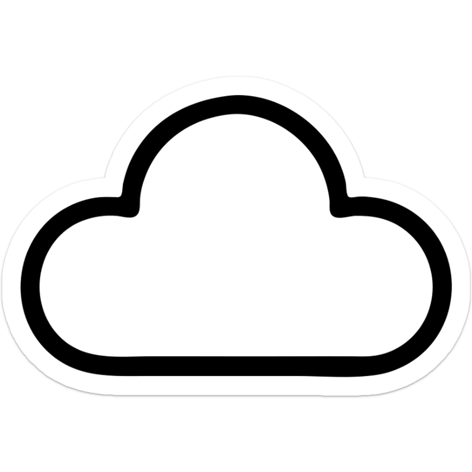 облако с 4 выступами sticker