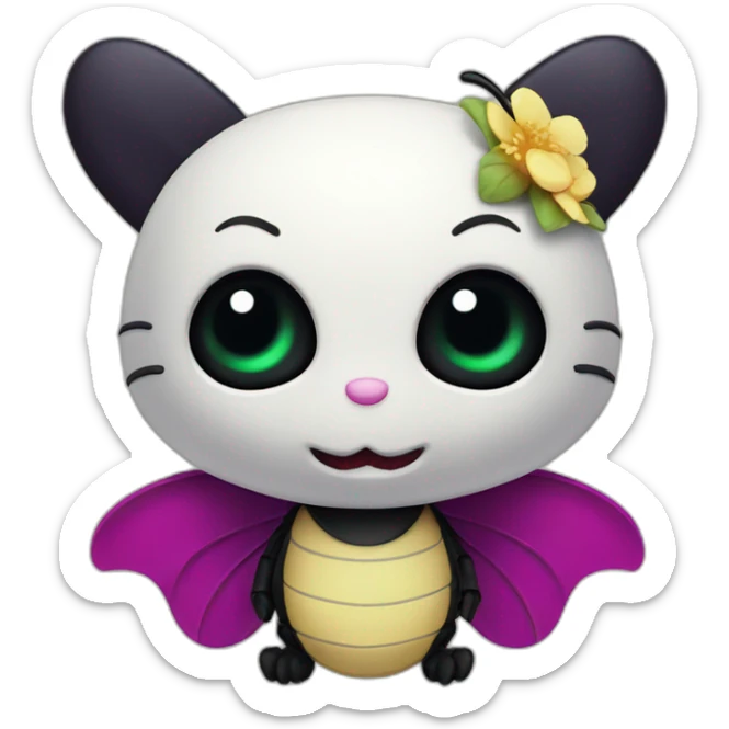 Hello kitty vampire bee sticker