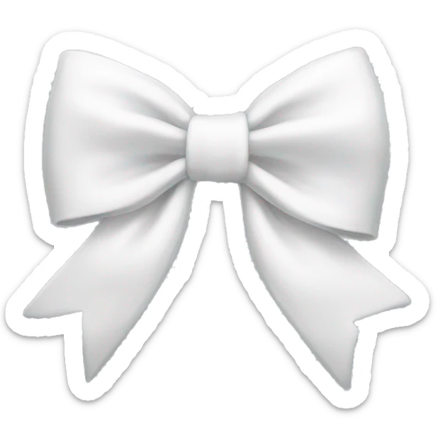 White bow sticker