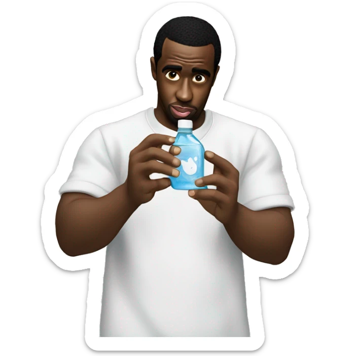 P diddy holding baby oil  sticker