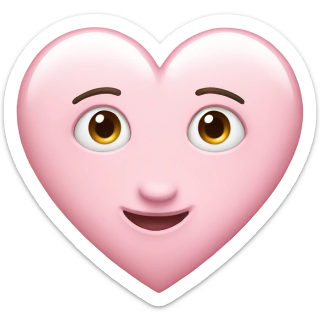Light pink heart sticker