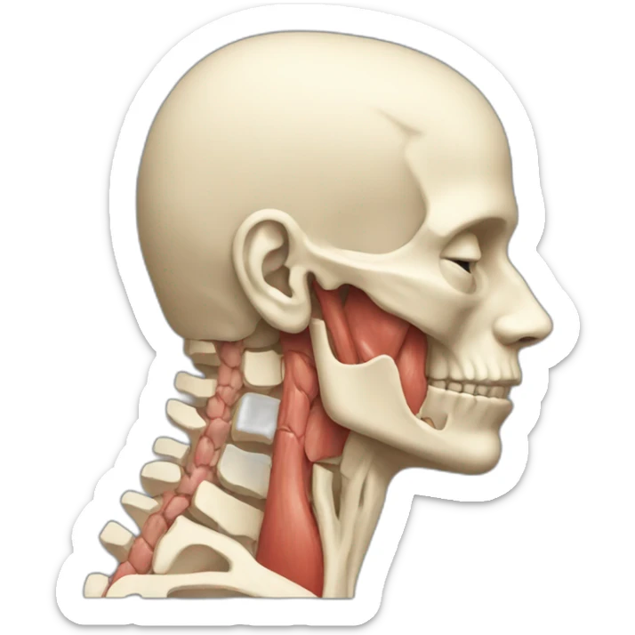 neck anatomy sticker
