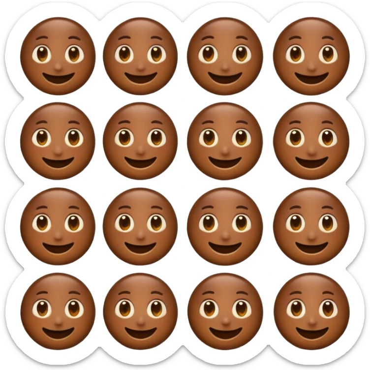 brown emojis sticker