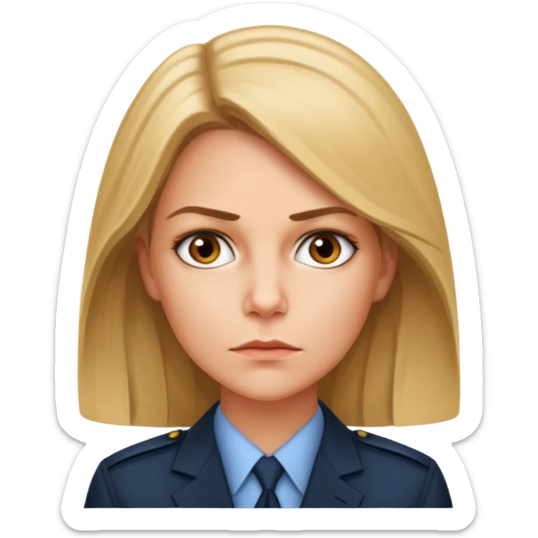 A CIA officer, looking like Carrie Mathison from the "Homeland" TV series. sticker