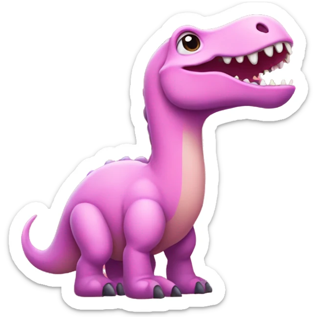 Pink dinosaur  sticker