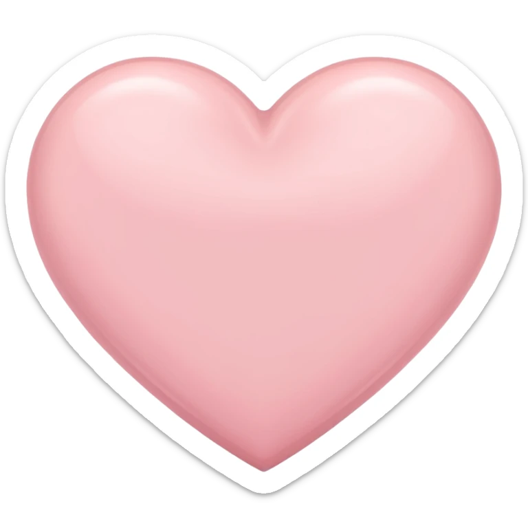 pale pink heart sticker