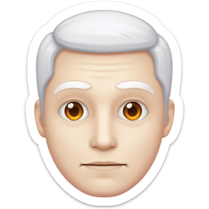 un hombre color piel blanco sticker