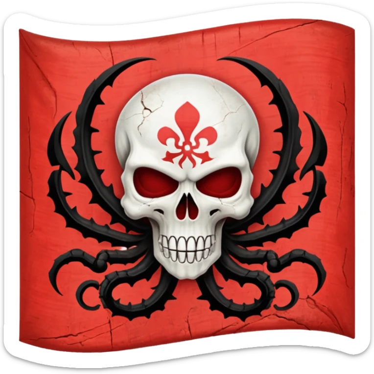 Can you generate me a emoji flag of the fictional world war two team hydra from Captain America? Can you make it the exact logo from the movie? sticker