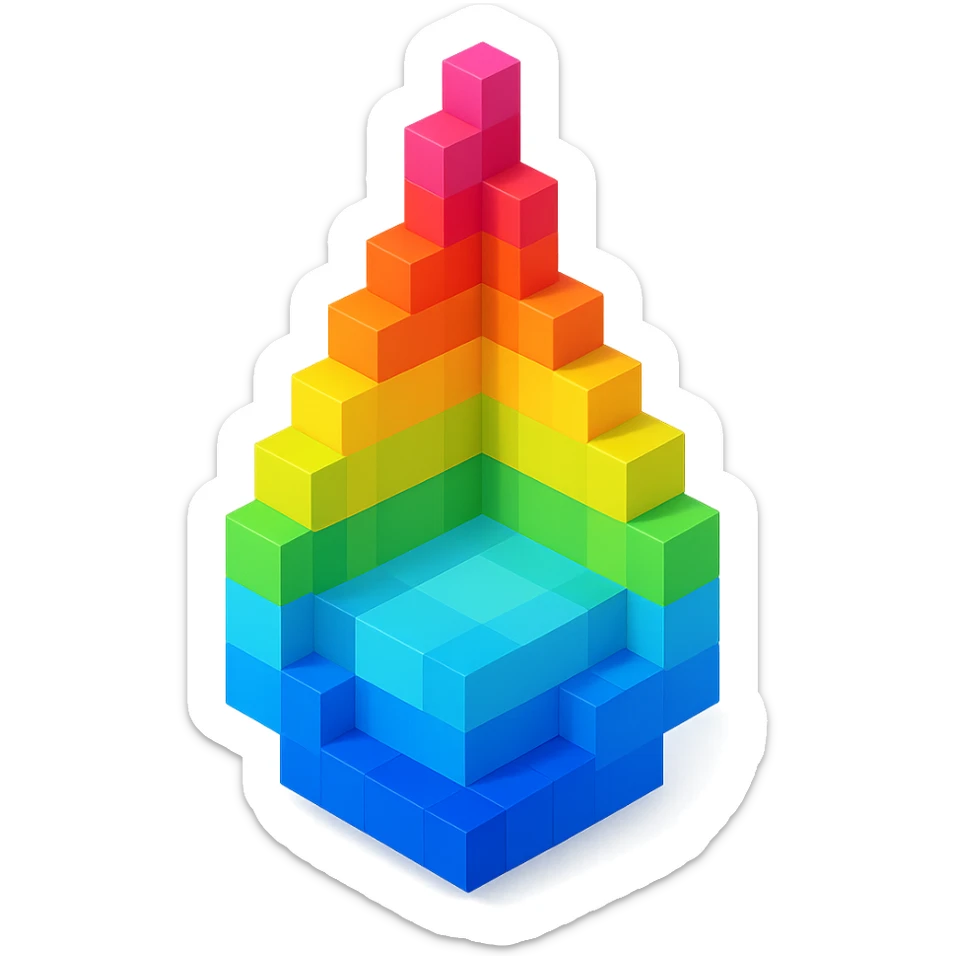 Water in rainbow  sticker