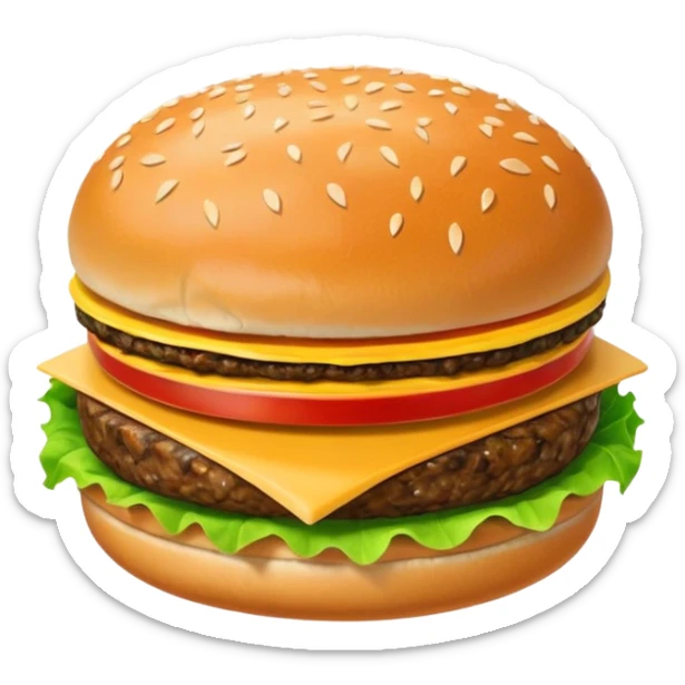 hamburger 2d  sticker