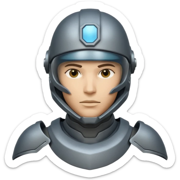 futuristic armored soldier human portrait, head and shoulders only, diverse facial features, different skin tones, different face shapes, unique helmet visor variations, sci-fi armor details, 3D cartoon, mobile game icon style, clean background, no text, no watermark

 sticker