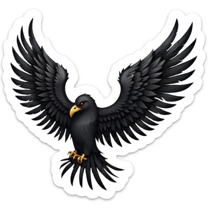 I would like to create unique wings I can use in my poem titles for the Archangels: Lucifer, Michael, Gabriel, Raphael, and Uriel. Please only include the WINGS. sticker