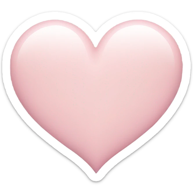 pastel pink heart sticker