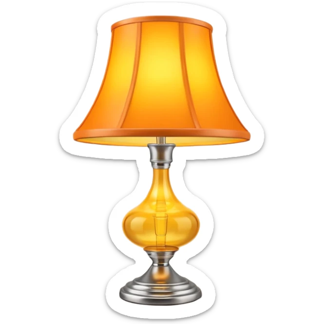Realistic leg lamp shade from vintage movie "a christmas story", still life, 3d rending  sticker