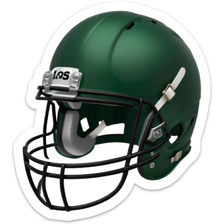 College football player helmet in dark green color ( black player ) sticker