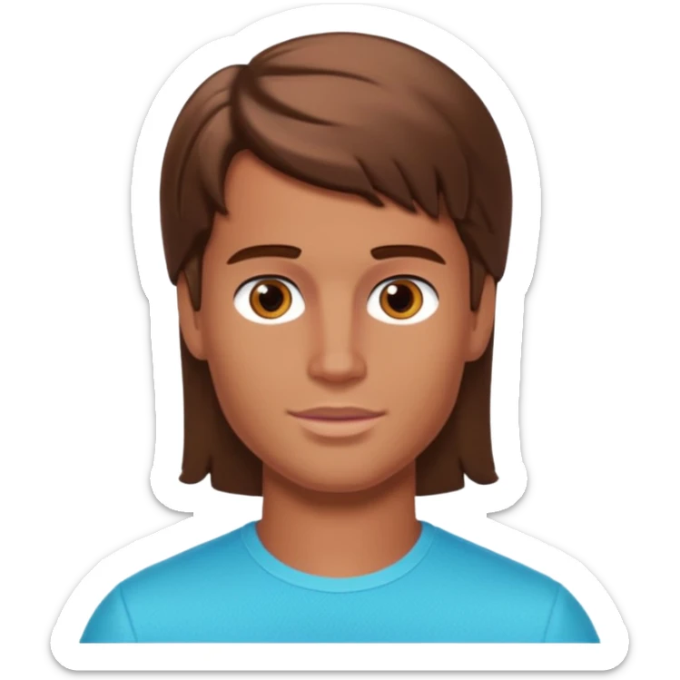 barbie merliah summers as a guy with brown har and brown eyes and tanned skin sticker