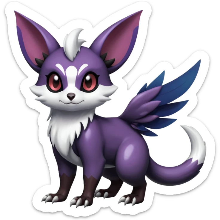 Shiny Dark Furret-Absol-Noibat-Noivern-Hybrid (Full body) sticker