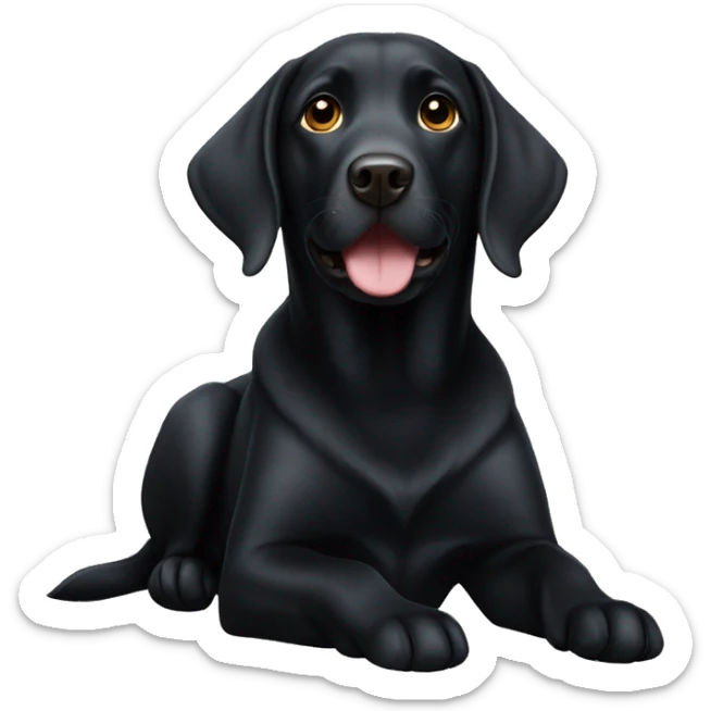 Black lab sticker