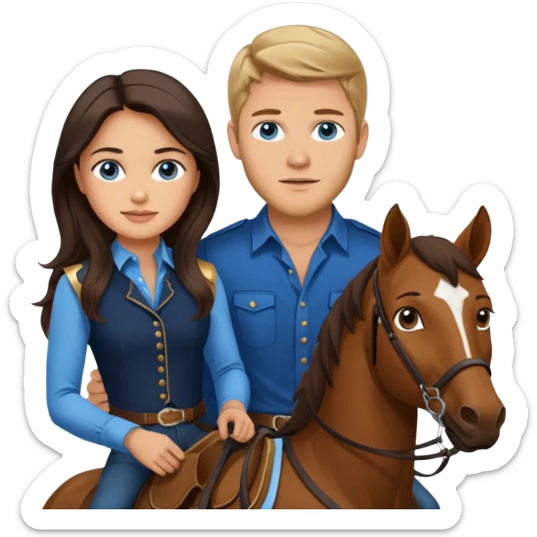 Remove rabbit ears from blue eyed trevor donovan with from brown eyed danica mckellan and horse sticker