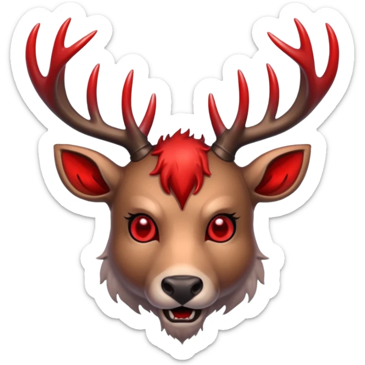 Олень людоед на двух ногах sticker