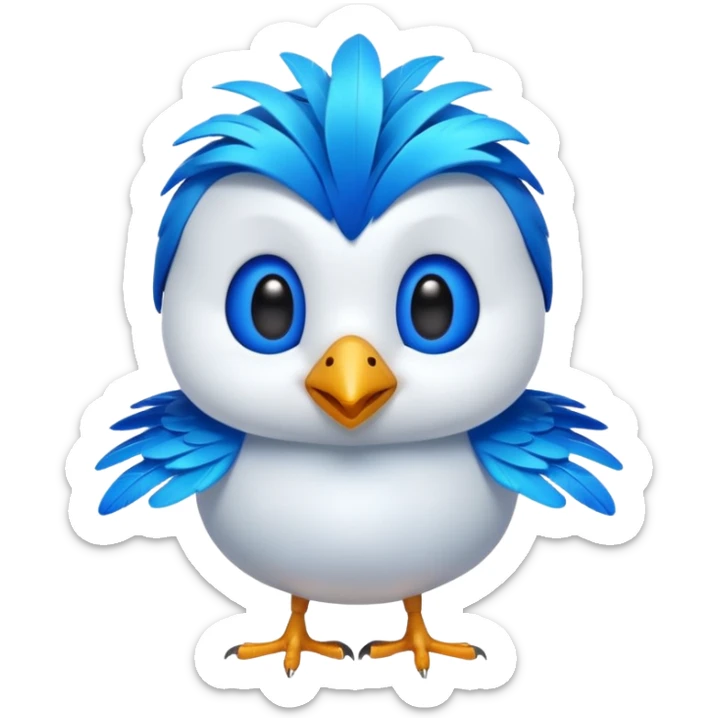 
3D emoji of a small bird, in Apple Memoji style. Soft studio lighting, glossy finish, black background, minimalistic and centered composition.
 sticker