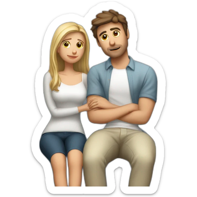 UNA PAREJA DURMIENDO, EL HOMBRE BLANCO Y LA CHICA UN POCO MENOS BLANCA, QUE SEAN JOVENES sticker