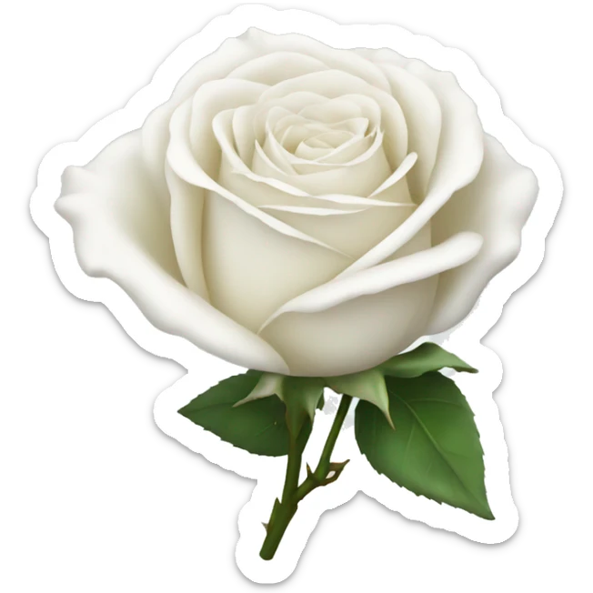 white rose sticker