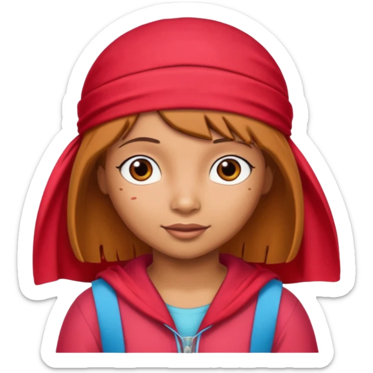 i want an emoji that shows dora the explorer with a red durag on, and next to her there are word that spell SYBAU sticker