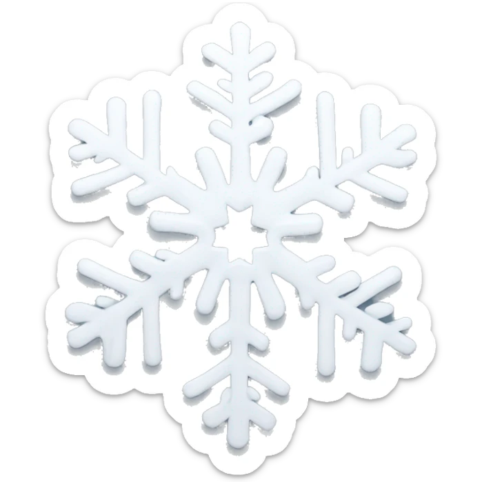 white snowflake sticker