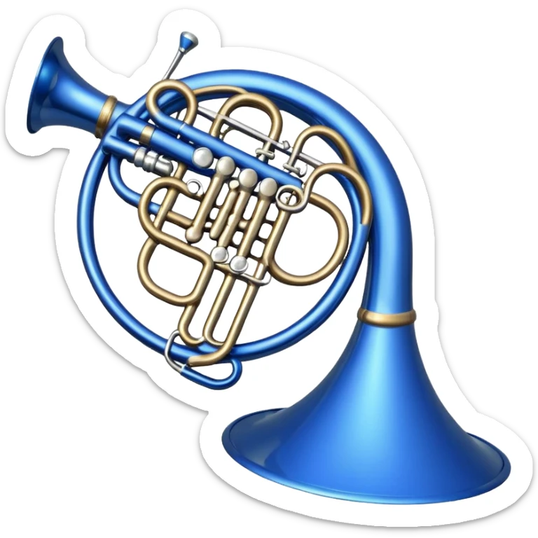 i want an emoji of a blue french horn music from the tv show how i met your mother sticker