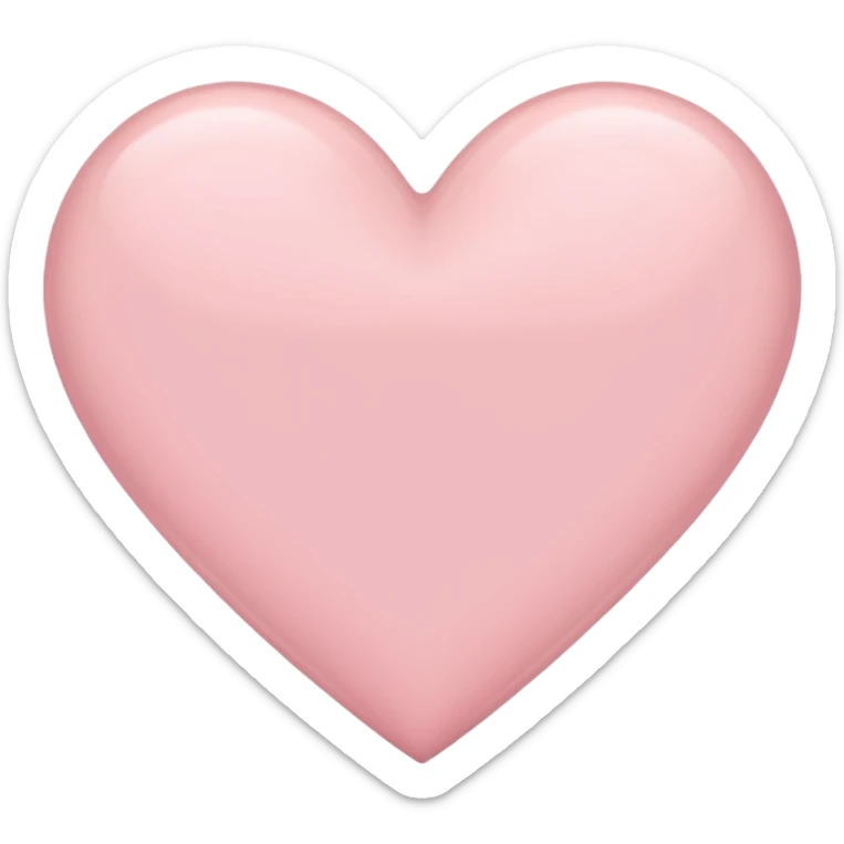 pale pink heart sticker