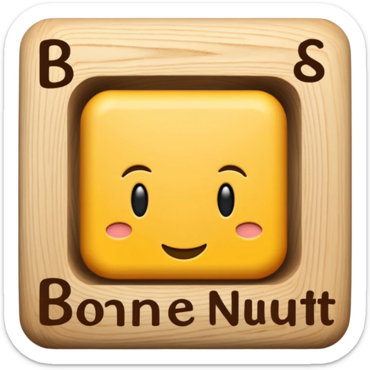 les mots 'Bonne Nuit' écrits en français avec les personnages du jeu Homescapes sticker