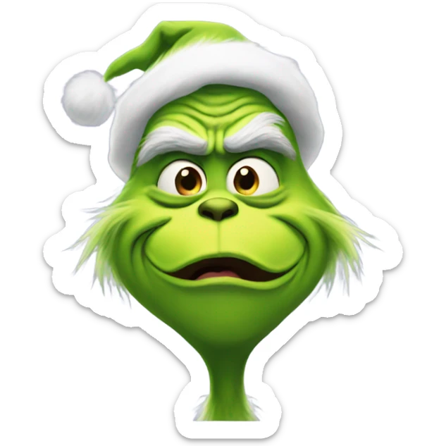 Grinch blowing a kiss sticker
