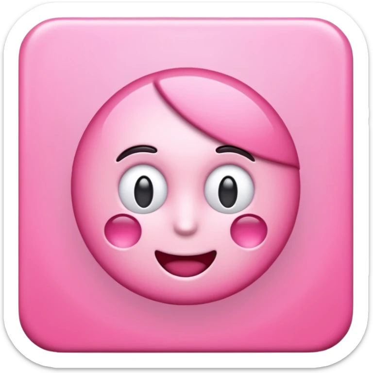 me haces un emoji de alerta en rosa tipo 3d ? te paso el código de color FDD2EF sticker