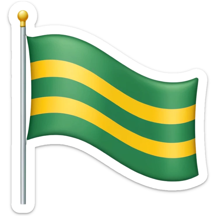 A flag that has a green background and looks kind of like belarus but change the stripes to white and the pattern to yellow. sticker