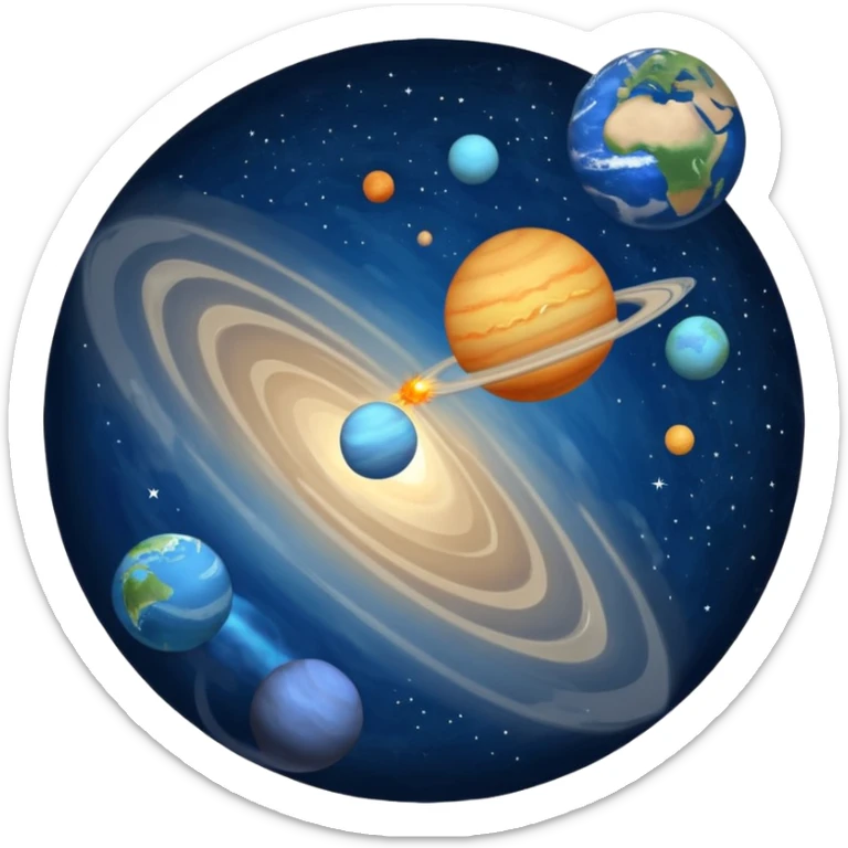 buatlah sebuah gambar visual untuk tahapan pembentukan bumi yang berasal dari teori bintang kembar
berikut tahapan nya
1 Pembentukan Dua Bintang dari Awan Gas
2 Interaksi Gravitasi
3 Pembentukan Cakram Gas dan Debu
4 Pembentukan Planetesimal dan Protoplanet
5 Terbentuknya Tata Surya sticker