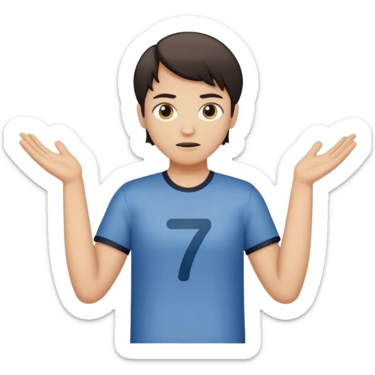 Putting the 🤷 with the sex on the left and seven on the right sticker