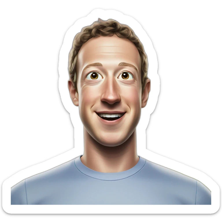 mark zuckerberg with laser beams coming out of his eyes sticker