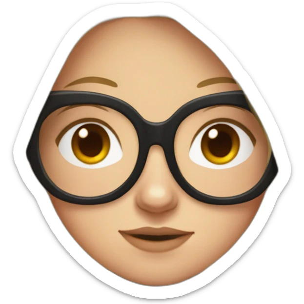 white girl with glasses and long blonde hair and black hoodie and a red doberman sticker