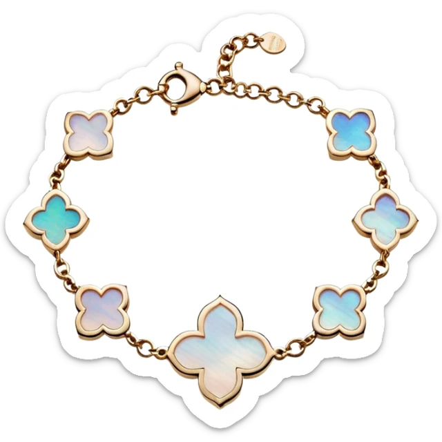 Van Cleef Vintage Alhambra bracelet in Mother of pearl sticker
