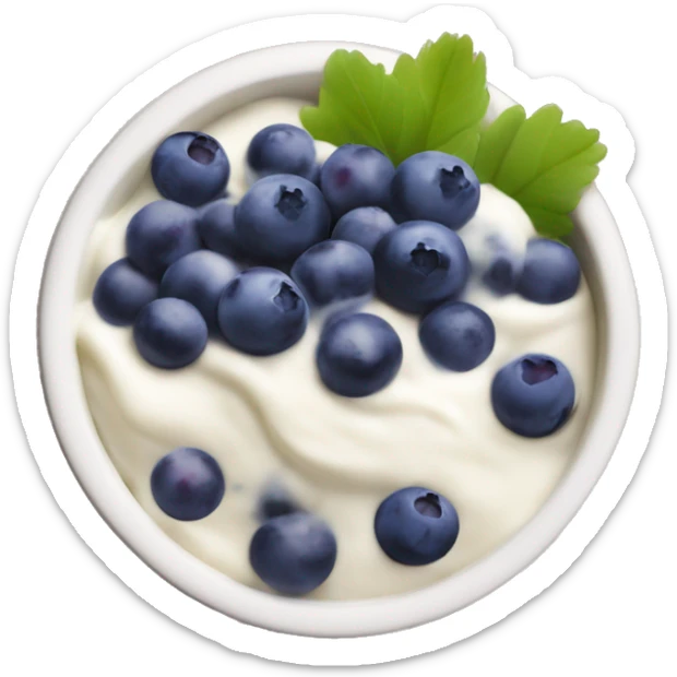 yoghurt bowl with grapes and blueberries sticker